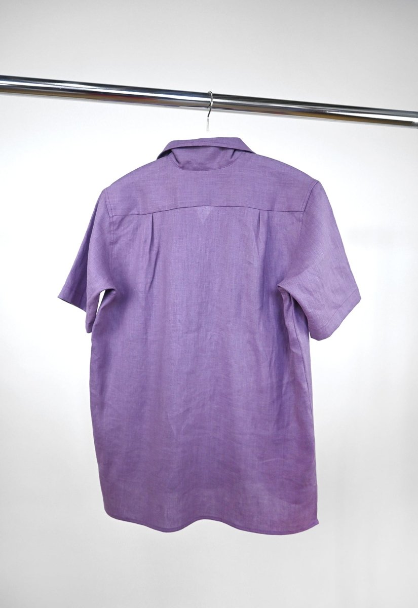 "Tutti Frutti" Linen Shirt - Purple Grape